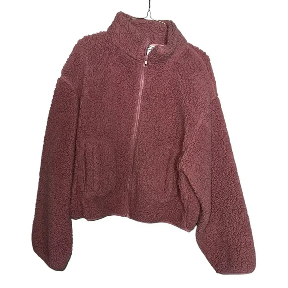 Charlotte Russe Cropped Sherpa Jacket (E3) - Picture 1 of 3